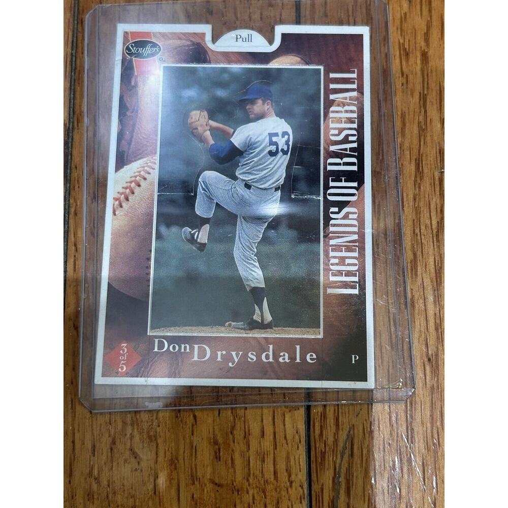1995 Stouffer's Legends of Baseball # 3 Don Drysdale Los Angeles Dodgers